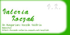 valeria koczak business card